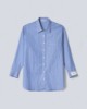 Camicia Rigata In Cotone Over Azzurro