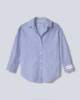 Camicia Rigata In Cotone Con Etichetta Azzurro