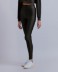 Leggings In Lycra Lucida Con Stampa Nero