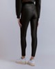 Leggings In Lycra Lucida Con Stampa Nero