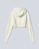 Maglia Corta Cappuccio Con Ricamo Off White