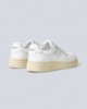 Sneakers Basket Bassa In Action Leather Bianco