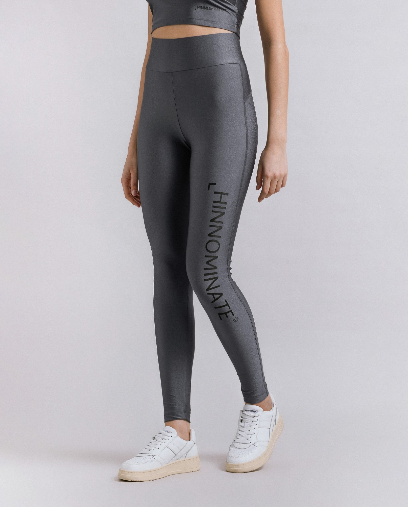 Leggings In Lycra Lucida a Vita Alta con cucitura sul retro  •  Ferro