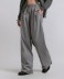 Pantalone Over Con Pences e Coulisse in Vita •  Grigio Melange