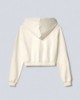 Felpa Basica Cappuccio All Zip Corta •  Off White