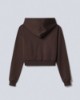 Felpa Basica Cappuccio All Zip Corta •  Moro