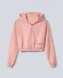 Felpa Basica Cappuccio All Zip Corta •  Old Rose