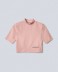 Crop Top A Mezza Manica In Bielastico  • Old Rose