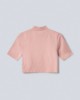 Crop Top A Mezza Manica In Bielastico  • Old Rose