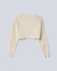 Maglia Crop Perlata Con Rotture •  Off White