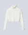 Crop Top Dolcevita In Viscosa Con Etichetta  •  Off White