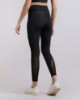 Immagine di Leggings Fitness Con Inserti in Tulle   •  Nero