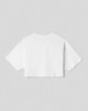 T-shirt corta mezza manica in jersey con stampa • Bianco