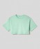 T-shirt corta mezza manica in jersey con stampa • Verde giada