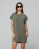 Picture of Short oversized half-sleeve dress with label • Moss